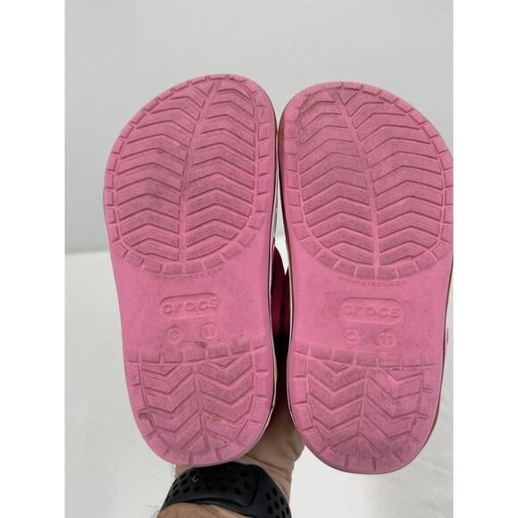 CROCS Pink Ventilation Holes Cartoon Character Adjustable Backstrap Clogs SZ 11‎ - Picture 5 of 5